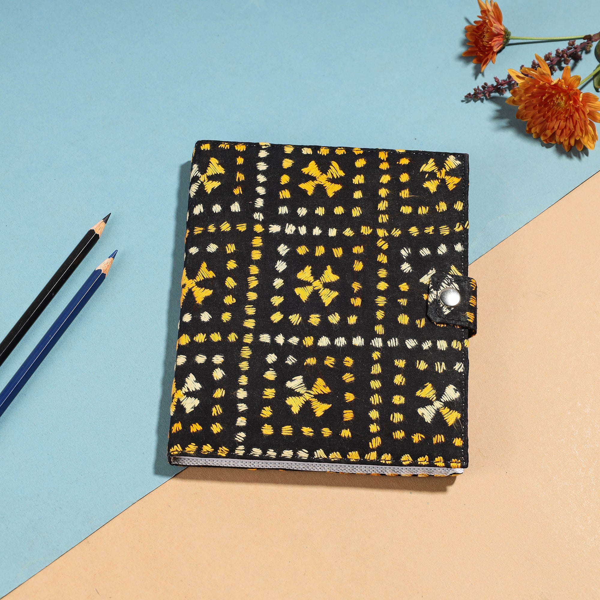 ASALKAAR Bengal Kantha Work Handcrafted Notepad (7 x 6 in)