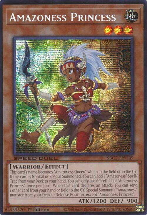 Yu-Gi-Oh! Amazoness Princess - SBC2-ENH09 - Prismatic Secret Rare - 1st Edition