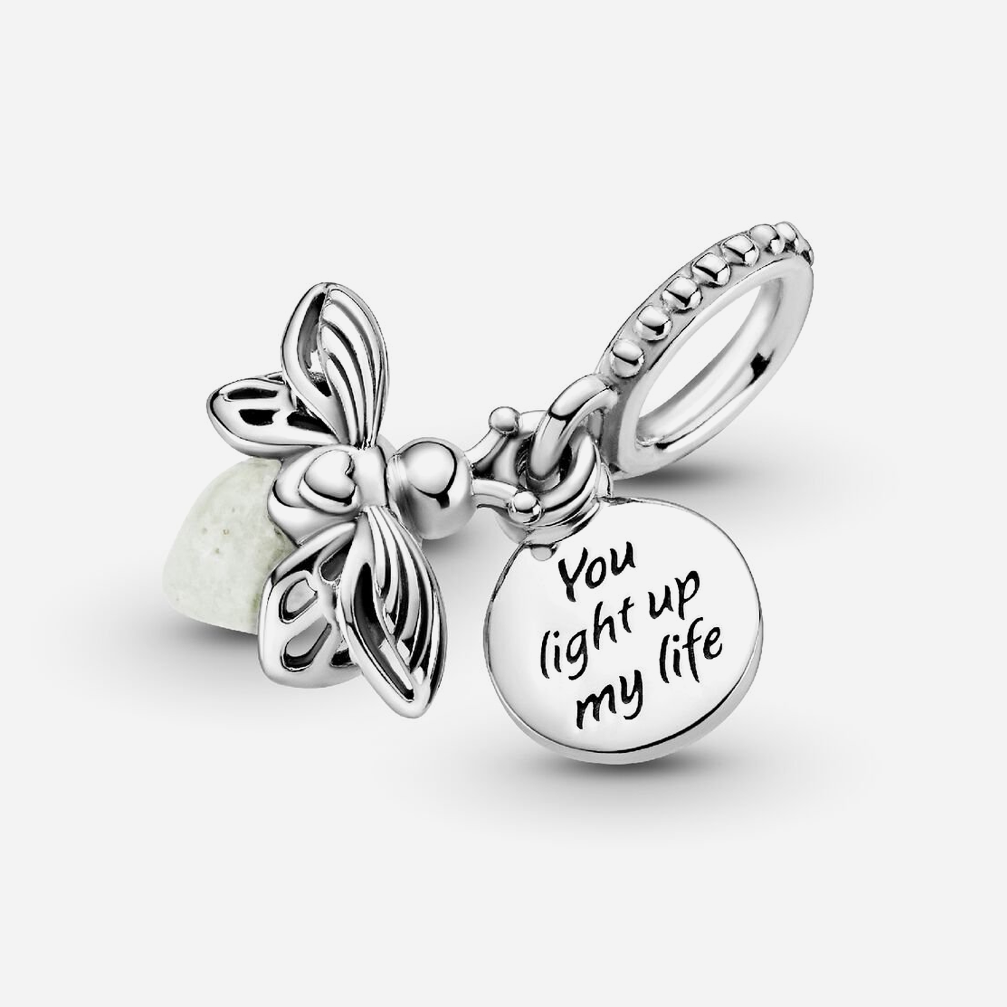Pandora Glow-in-the-dark Firefly Dangle Charm Sterling Silver - view 2