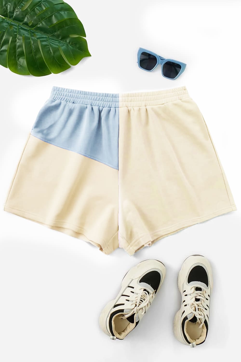 Nobero Colorblocked Women Shorts – Arctic Wolf