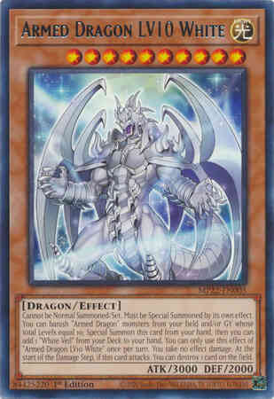 Yu-Gi-Oh! Armed Dragon LV10 White - MP22-EN005 - Rare - 1st Edition