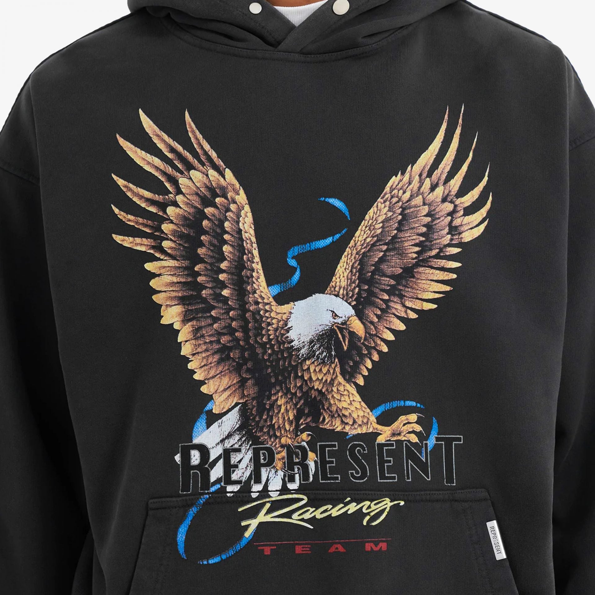 Represent | RACING TEAM EAGLE HOODIE { BLACK - view 3