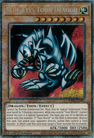 Yu-Gi-Oh! Blue-Eyes Toon Dragon - RA05-EN003 - Starlight Rare - 1st Edition