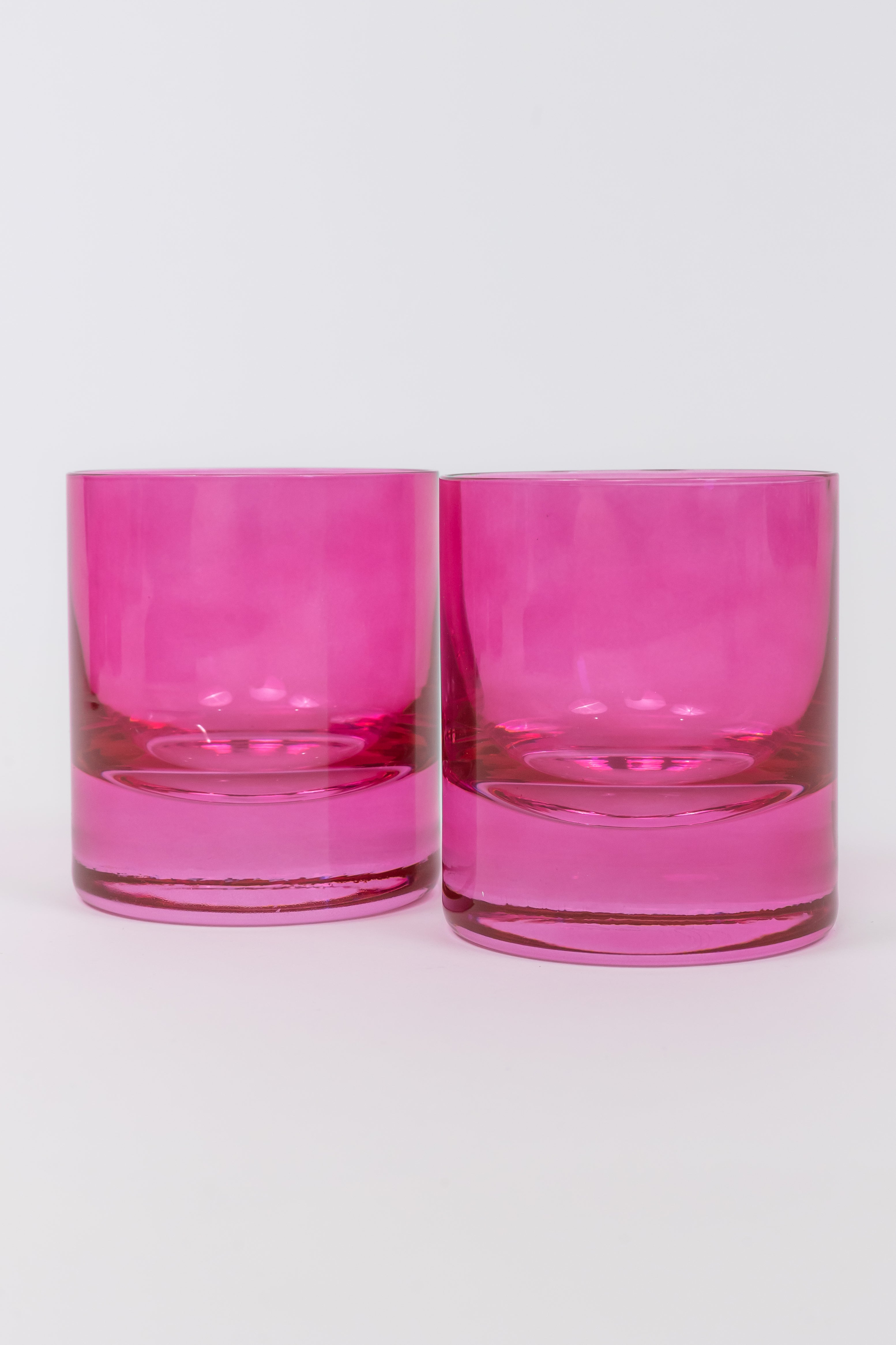 Estelle Colored Glass Estelle Colored Rocks Glass - Set of 2 {Fuchsia}