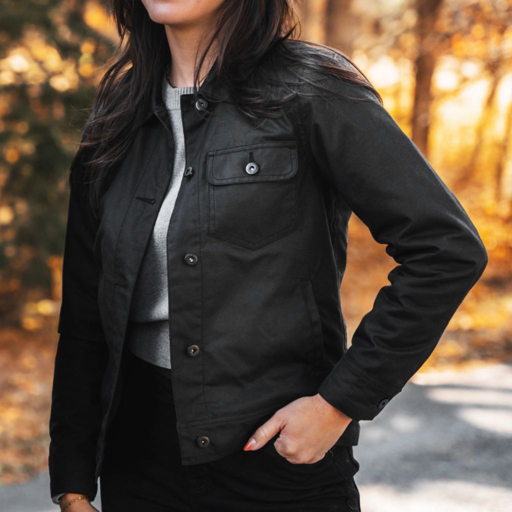 Thursday - Women's Jackets Waxed Canvas Field Jacket | Black