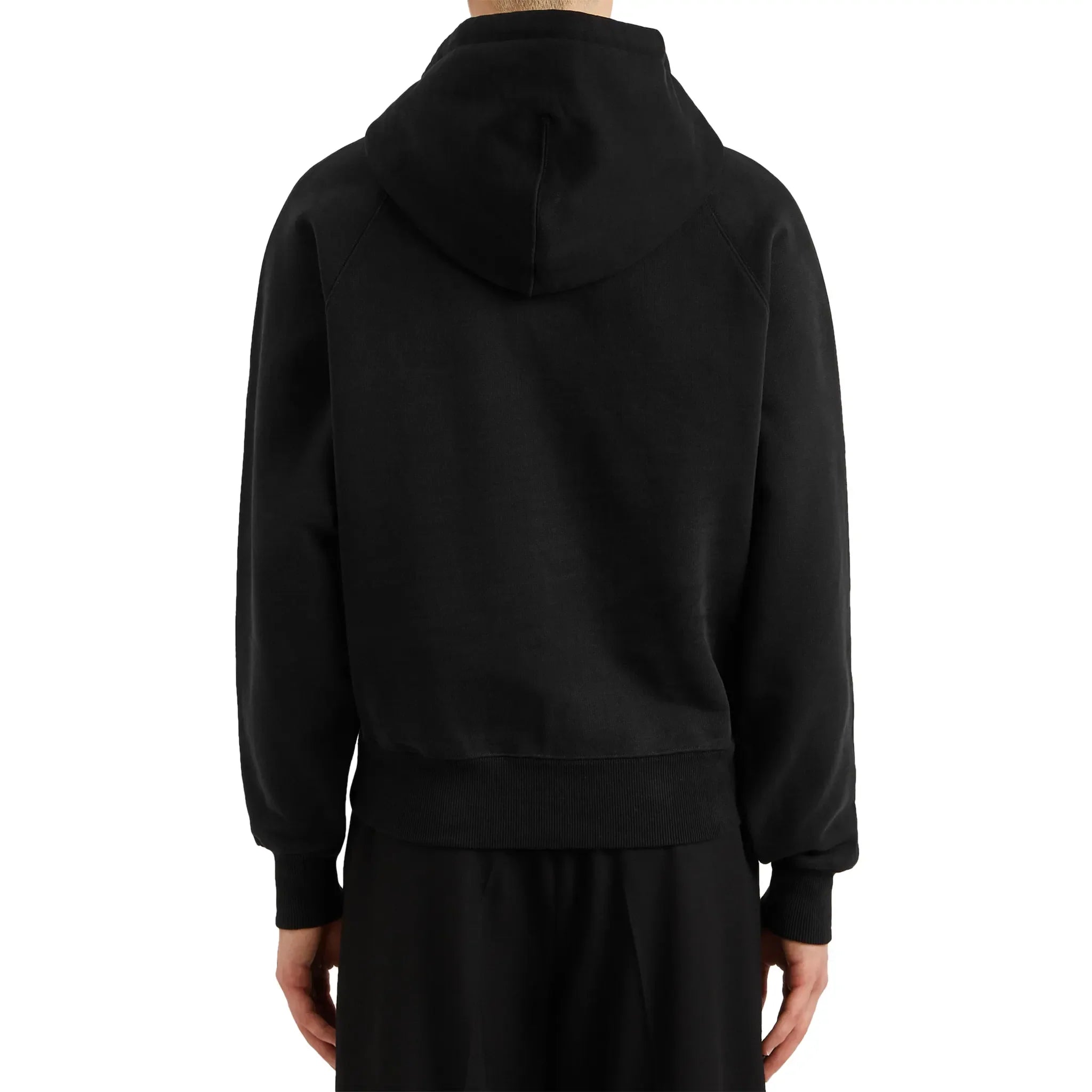 Ami Paris Ami De Coeur Logo Cotton Black Hoodie - view 2
