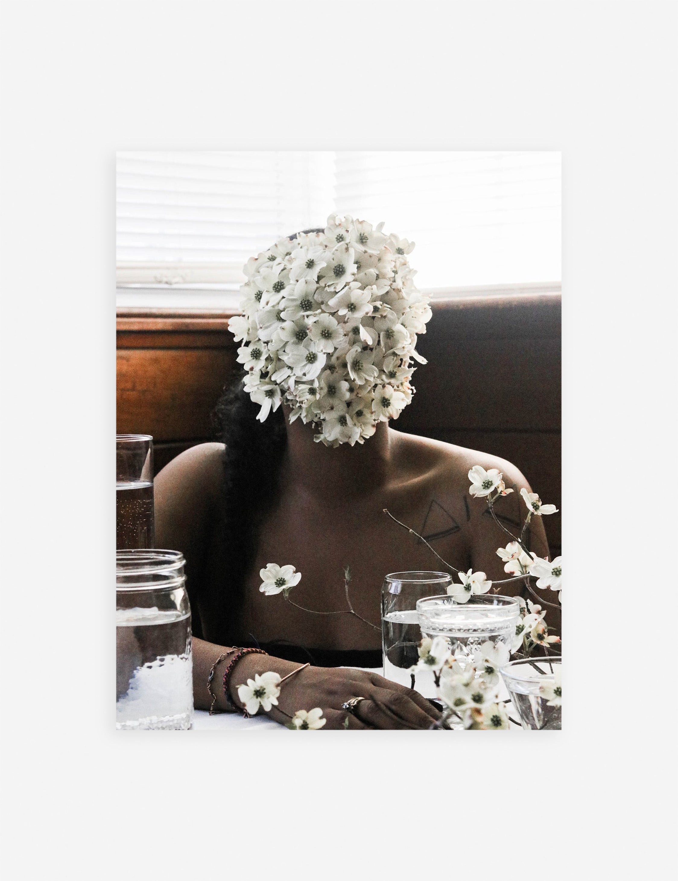 Lulu and Georgia Southern Woman in White Dogwoods Photography Print by Ashley Johnson