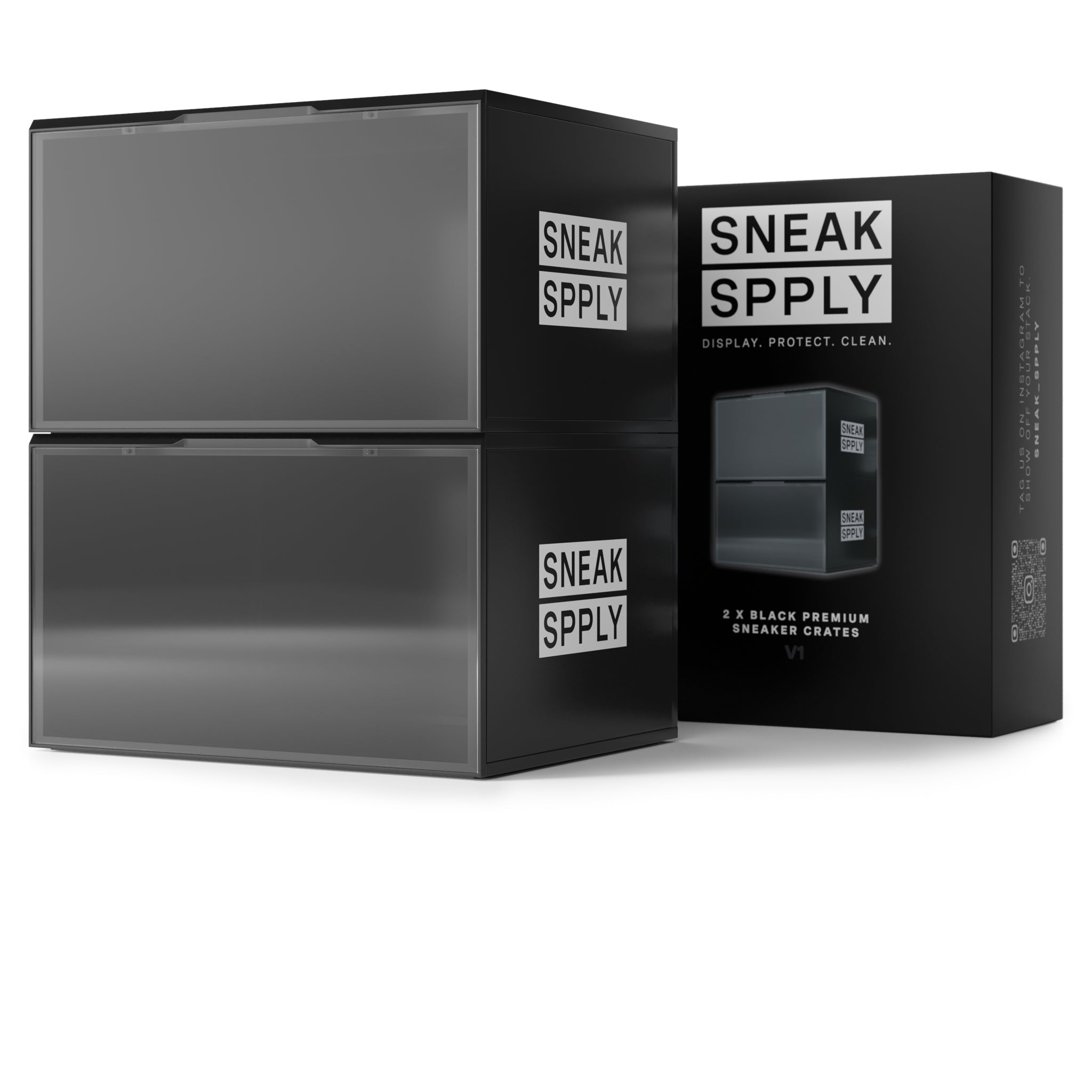 Sneak Spply Stack V1 Storage Crate Black (2 Pack) - view 2