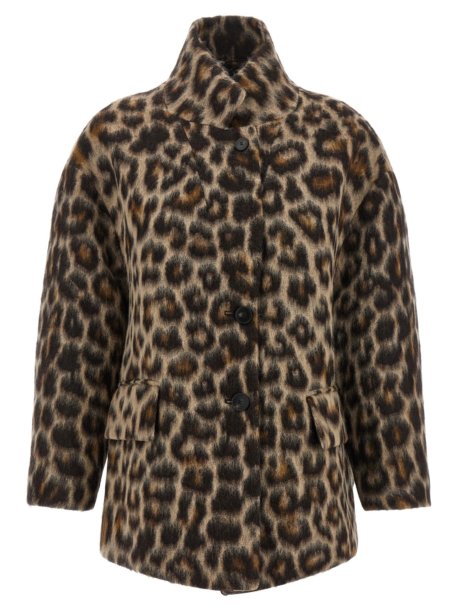 Alberto Biani Animalier Caban – 81% wool, 19% polyamide