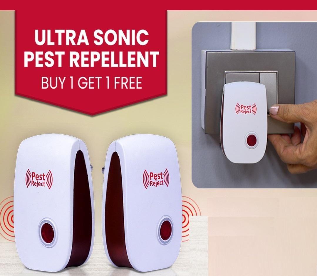 Roposo Clout Ultrasonic Pest Repeller for Mosquito, Cockroaches, etc (Pack of 2)
