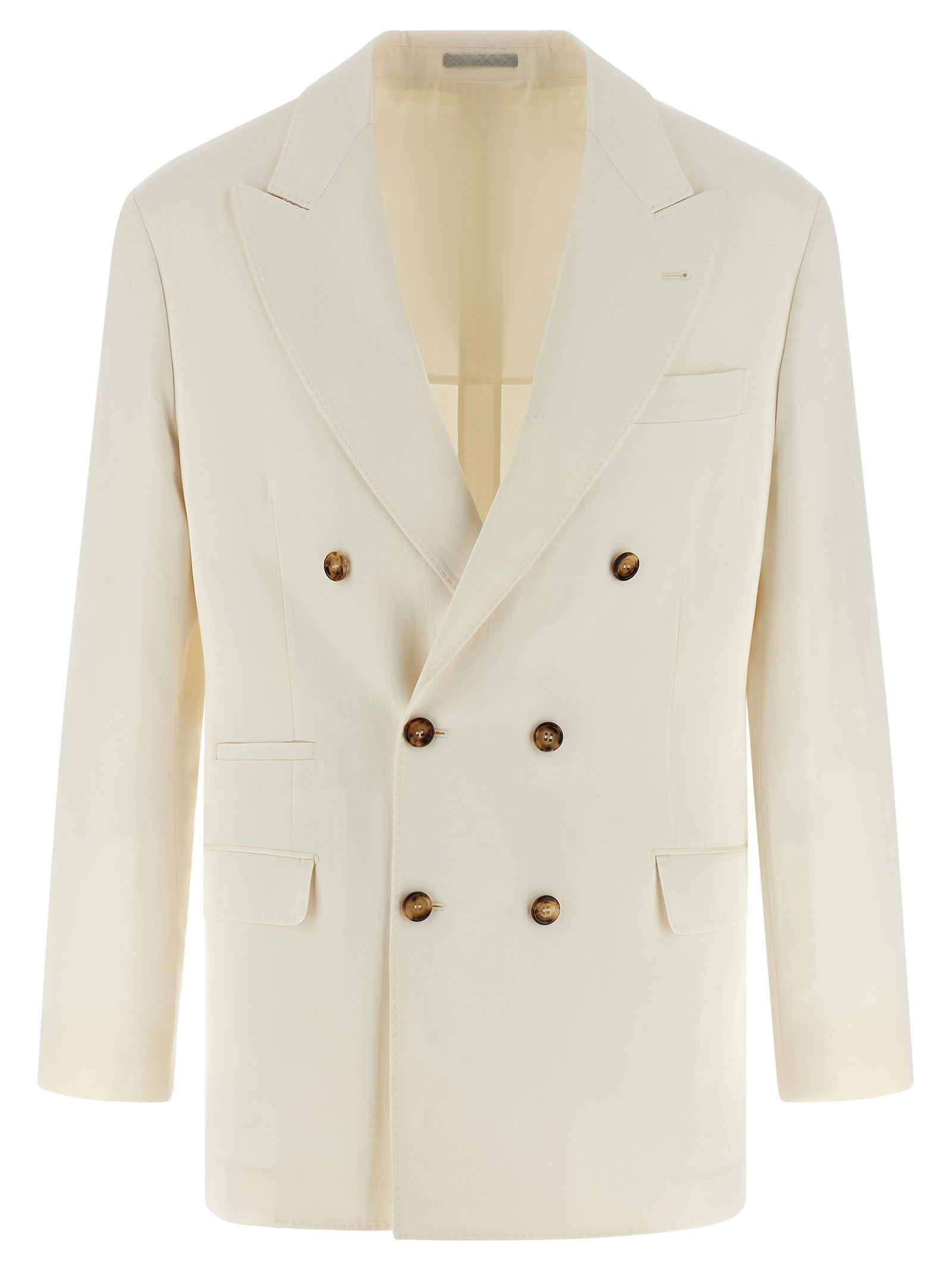 Brunello Cucinelli Linen Silk Blazer – 62% silk, 38% linen