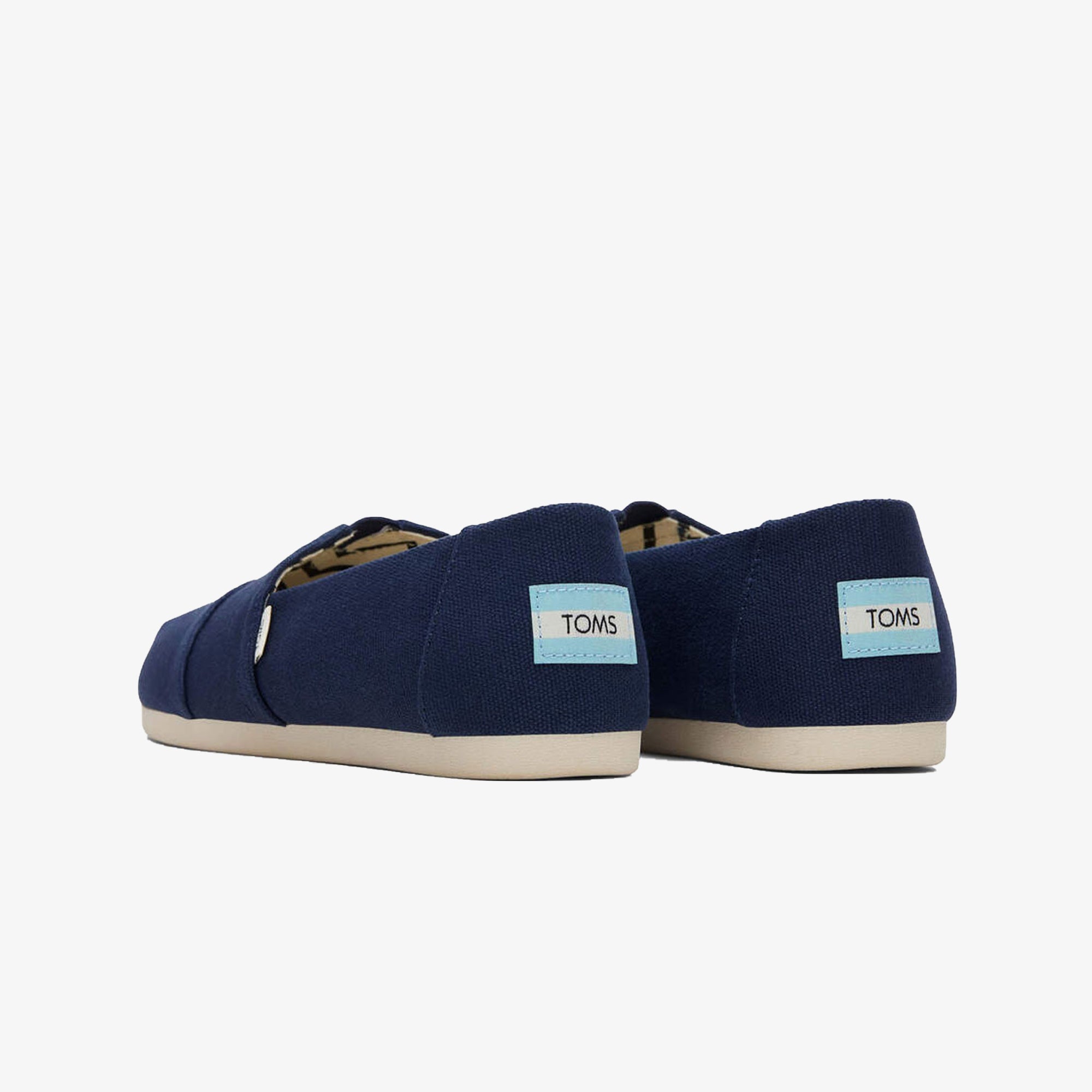 Toms | ORGANIC COTTON DARK NAVY CANVAS SLIP ONS { NAVY - view 2