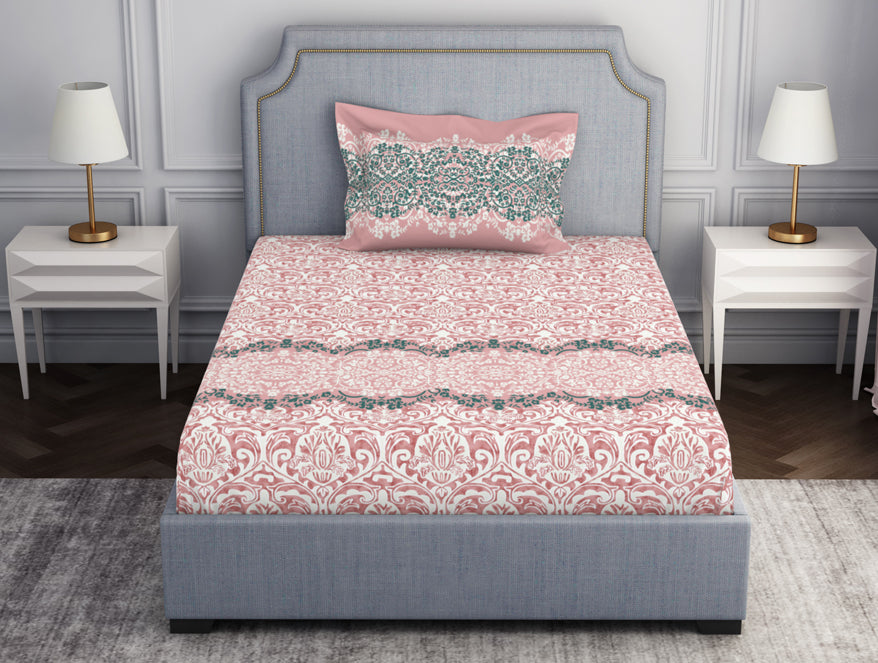 Spaces India Ornamenta Ornate 100% Cotton Single Bedsheet - Essentials by Spaces