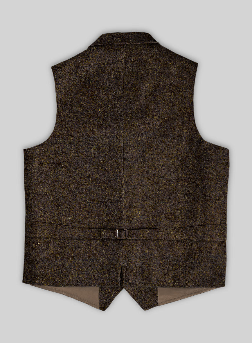 StudioSuits Harris Tweed Melange Dark Brown Hunting Vest - view 2