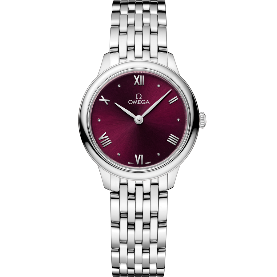 Omega De Ville Prestige Quartzred Dial Women 27.5MM