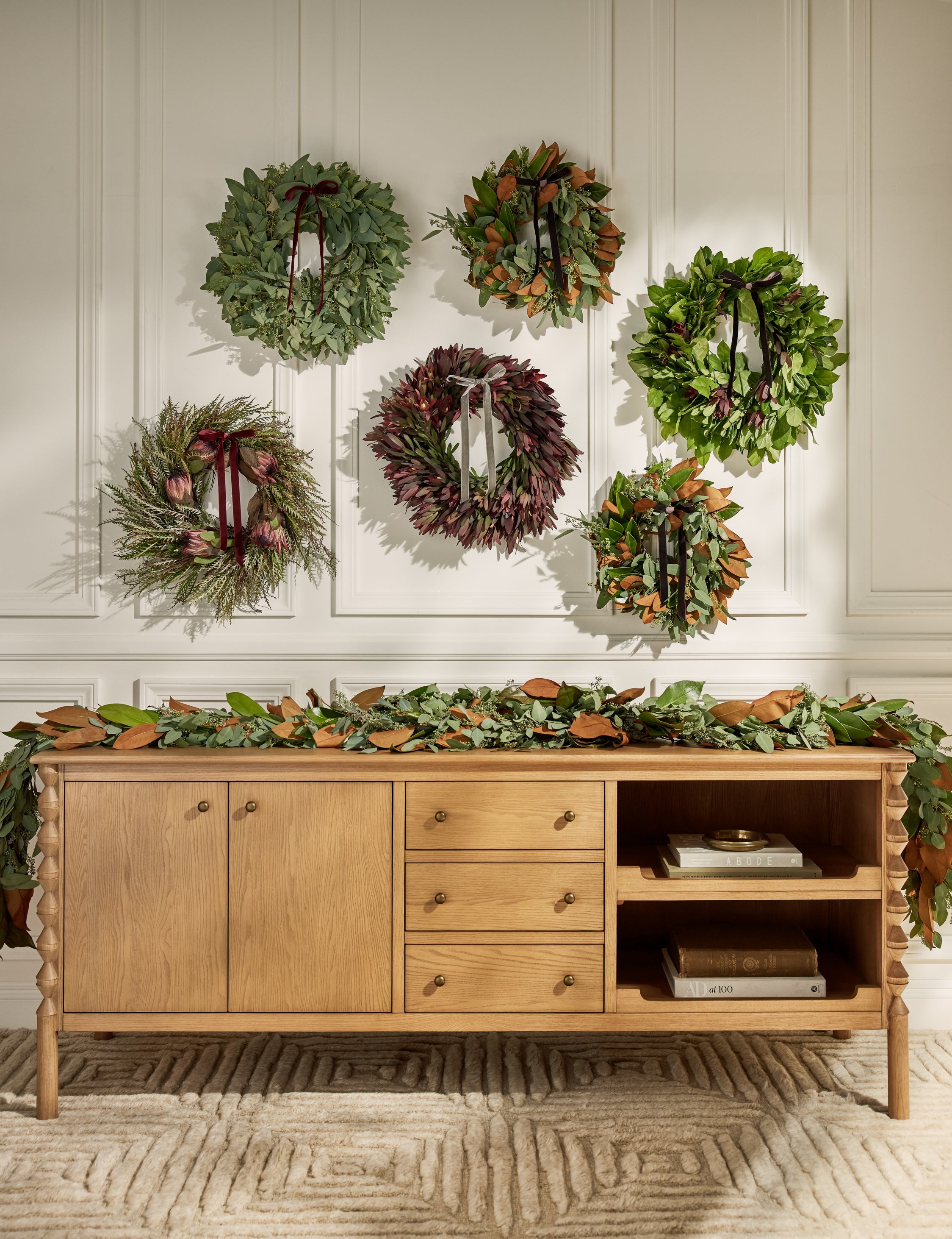 Lulu and Georgia Fresh Handmade Seeded Eucalyptus Wreath - view 5