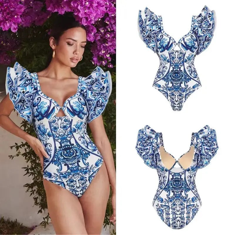 Alamode By Akanksha Maria One Pc Swimsuit with Skirt - view 2
