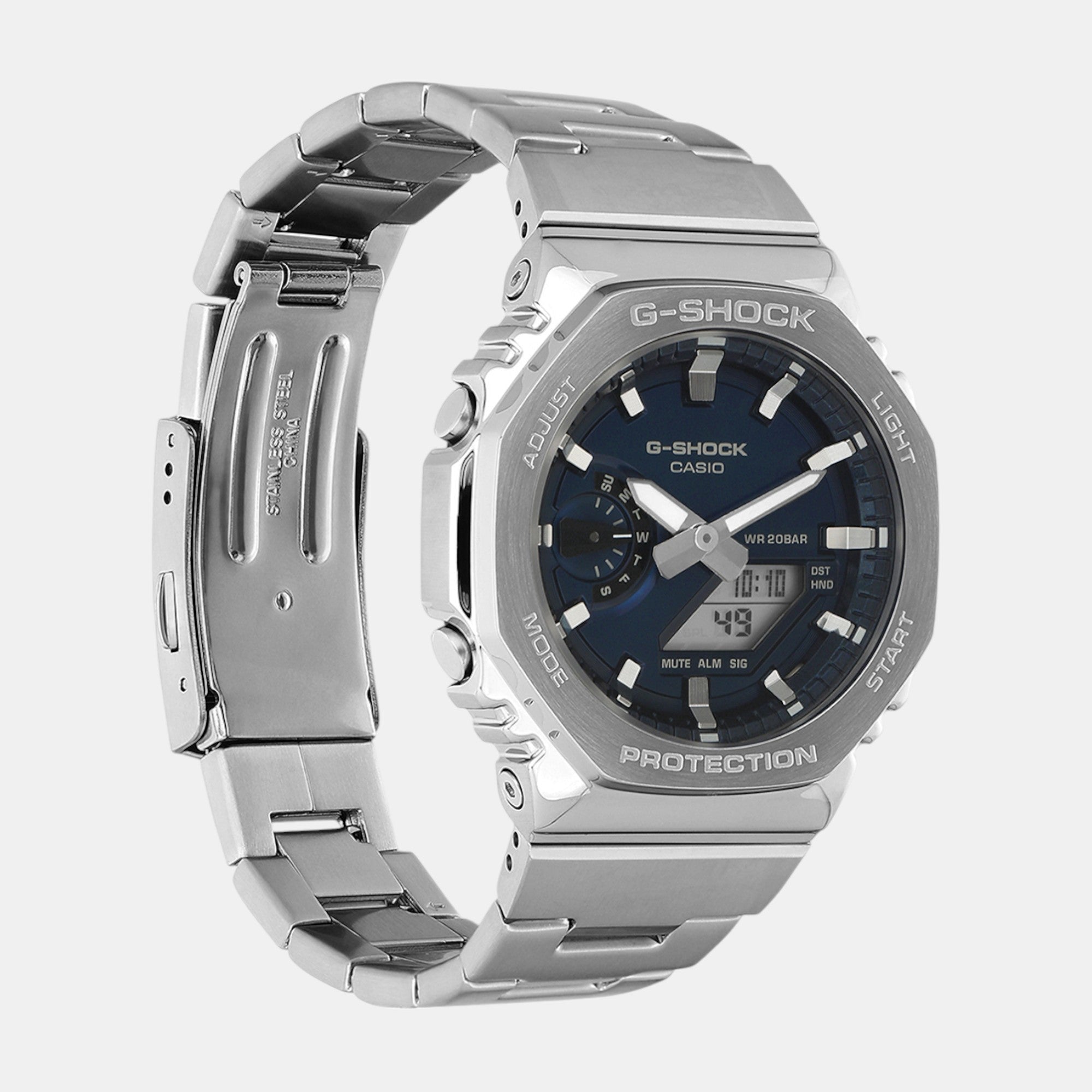 Casio G-Shock Men Quartz Blue Dial Analog-Digital Stainless Steel Watch G1614 - view 3