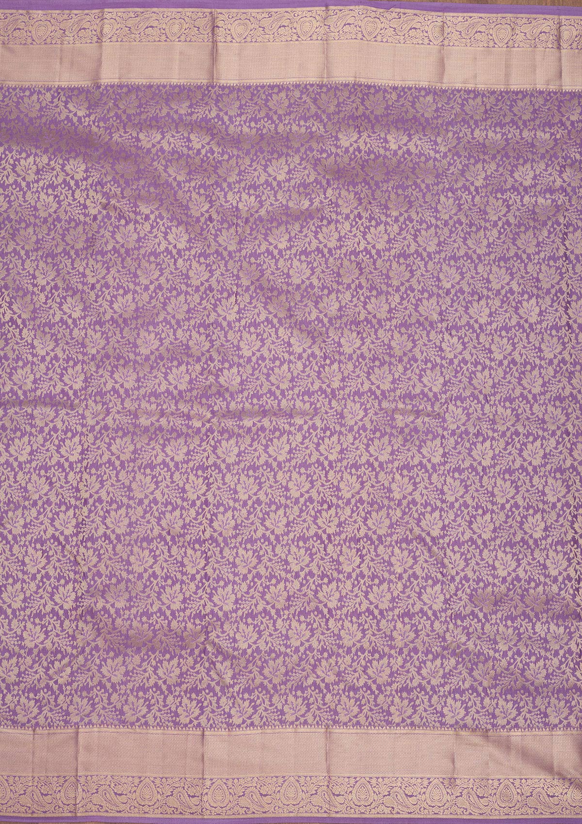 Koskii Lavender Zariwork Pure Silk Saree – Women's - view 6