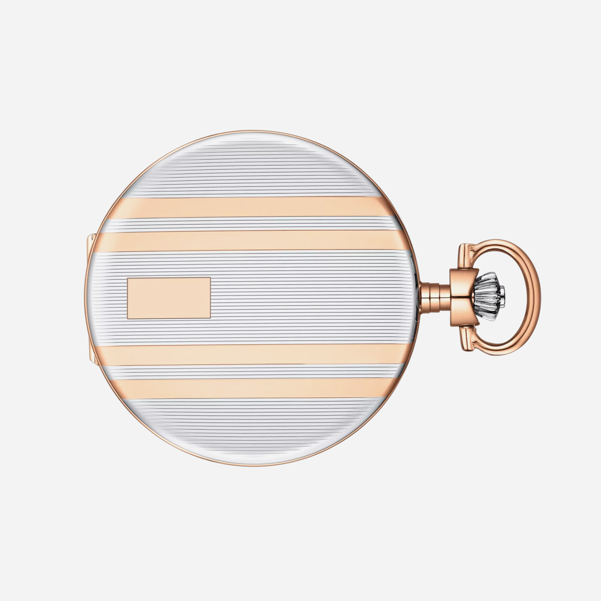 Tissot Savonnette White 48.5mm Dial Two Tone Rose Gold Stainless Steel Pocket Watch - view 2
