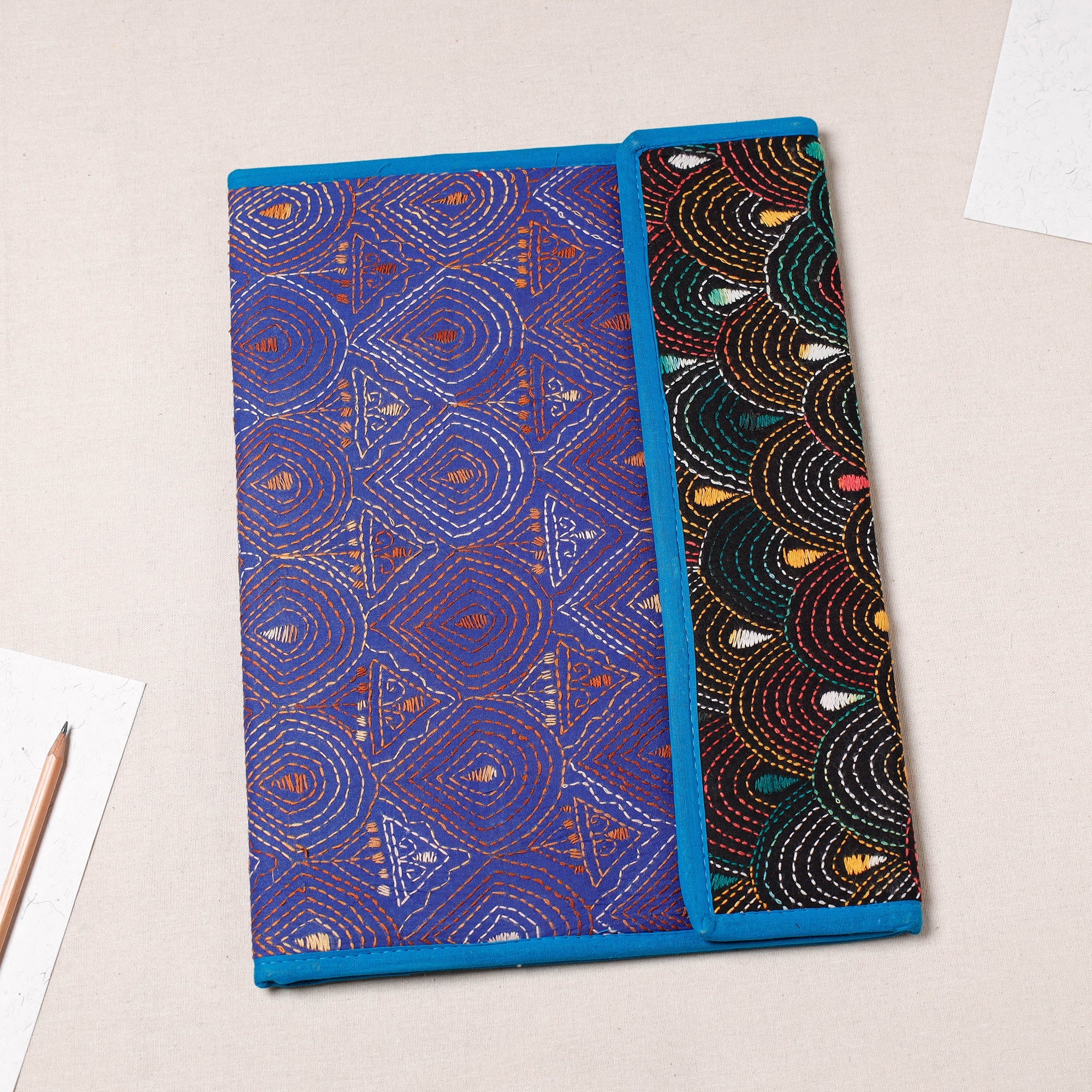 ASALKAAR Bengal Kantha Work Handcrafted File Folder