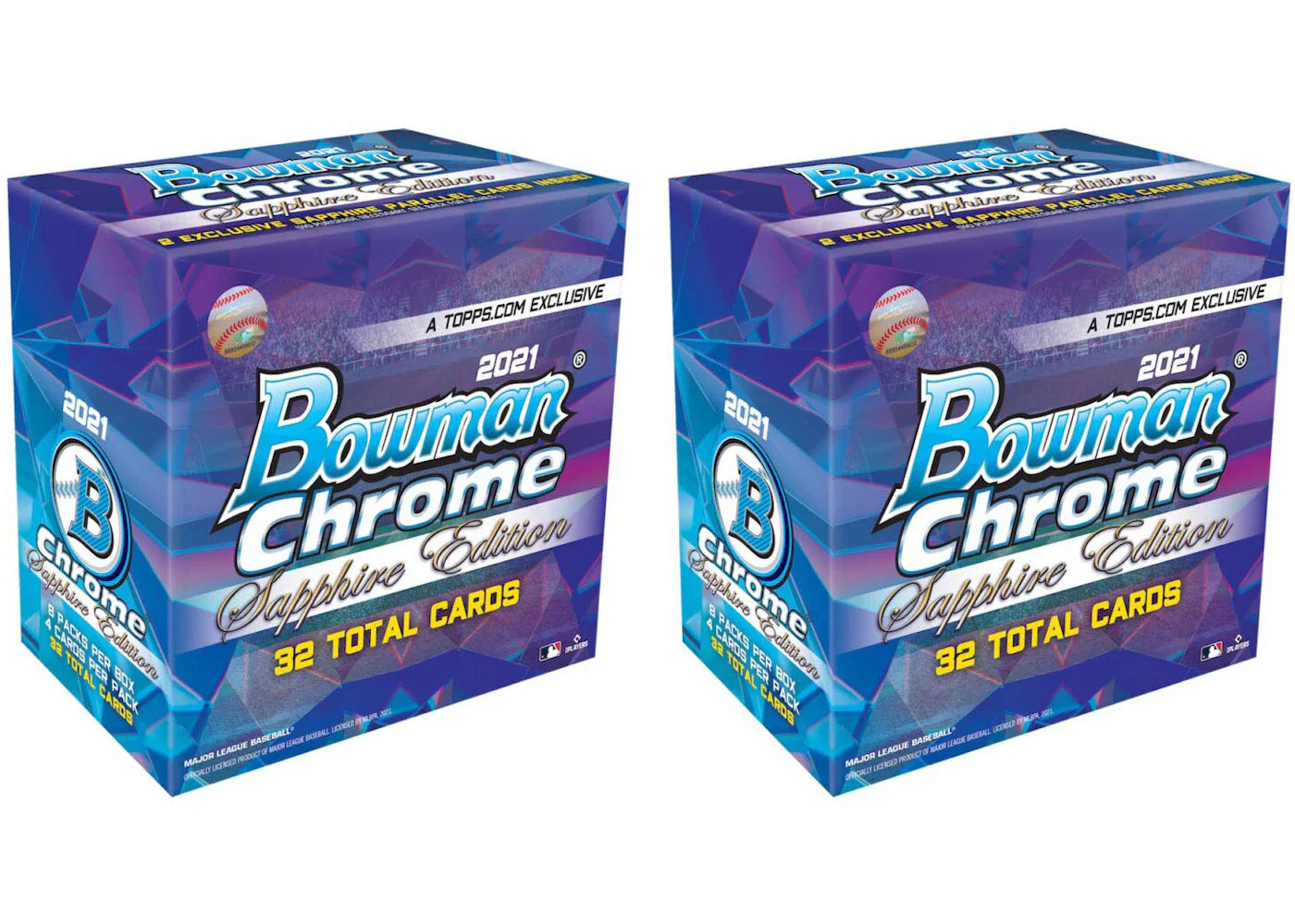 2021 Bowman Chrome Sapphire Edition Baseball Box 2x Lot