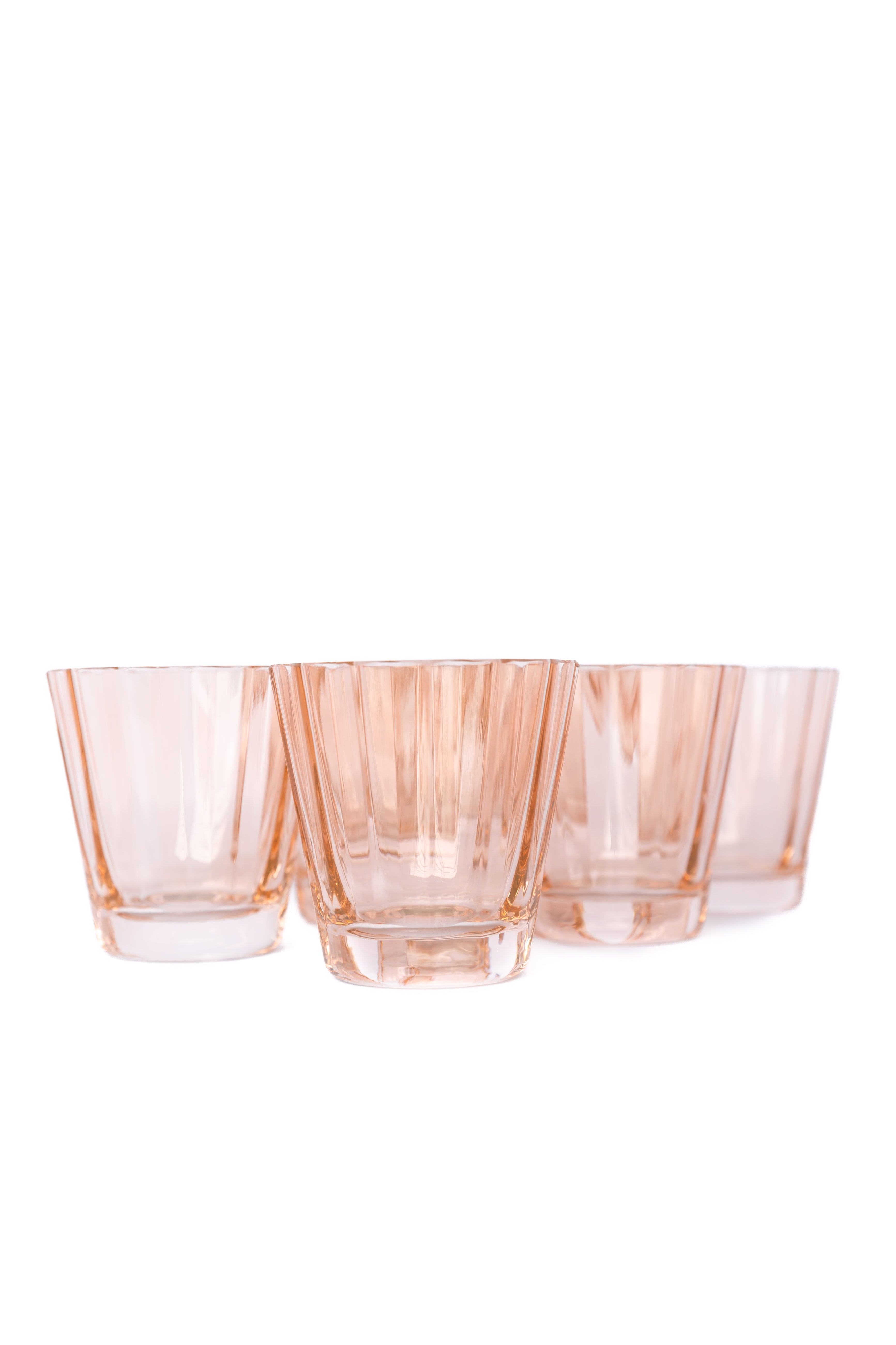 Estelle Colored Glass Estelle Colored Sunday Low Balls - Set of 6 {Blush Pink} - view 5