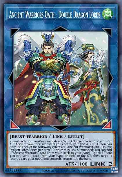 Yu-Gi-Oh! Ancient Warriors Oath - Double Dragon Lords - ROTD-EN048 - Super Rare - 1st Edition