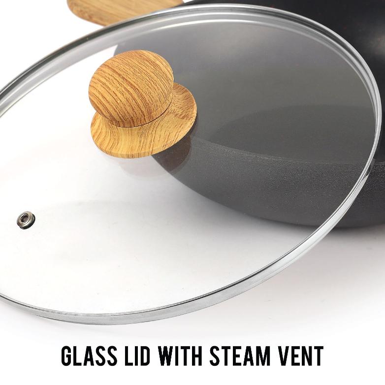 Cello Castello Die Cast Induction Base Kadai With Glass Lid - view 9