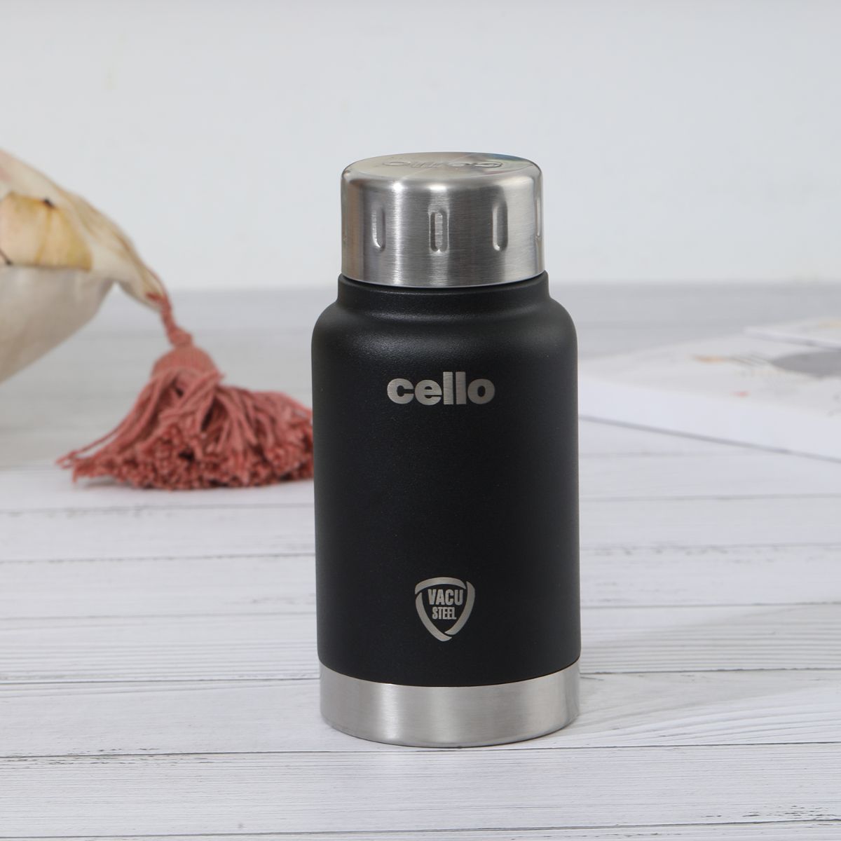 Cello Duro Top Flask, Vacusteel Water Bottle