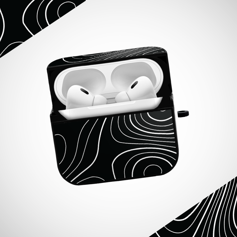 Cover It Up Black Topography Glass Airpods 3rd Gen Case Covers - view 2