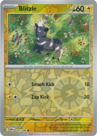 Common sv105w-031 reverse – Pokémon Blitzle - 031/086 - Common [sv105w-031] [Reverse Holo]