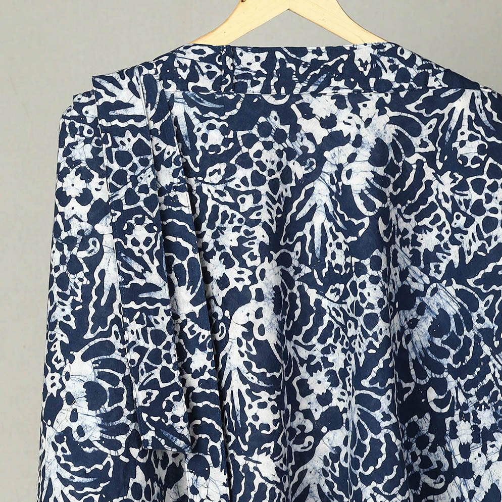 NOORI BAZAR Blue - Hand Batik Print Cotton Wrap Around Skirt 31 - view 2