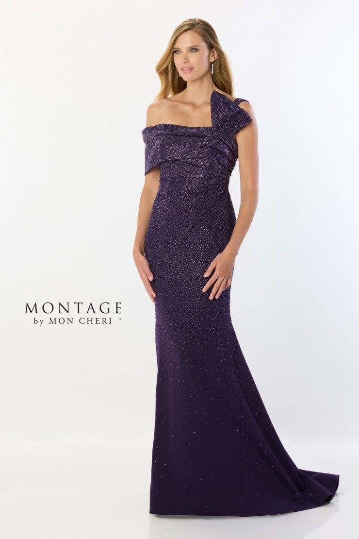 Montage M2214 Long Evening Formal Dress – Dark Amethyst