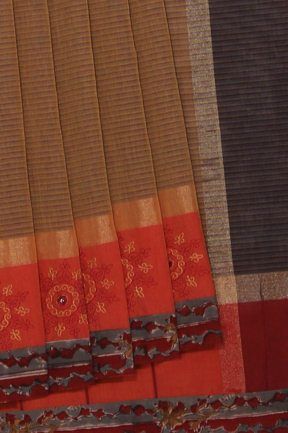 Kalanjali Ethnics Hand block printed cotton saree