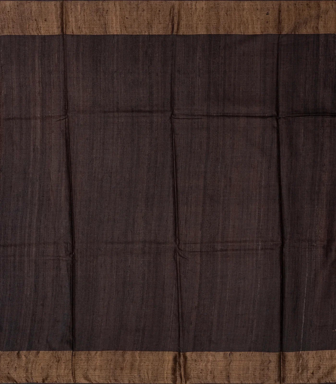 RmKV Dark Olive Handloom Tussar Silk Saree With Printed Vine Motifs-Dark Olive - view 4