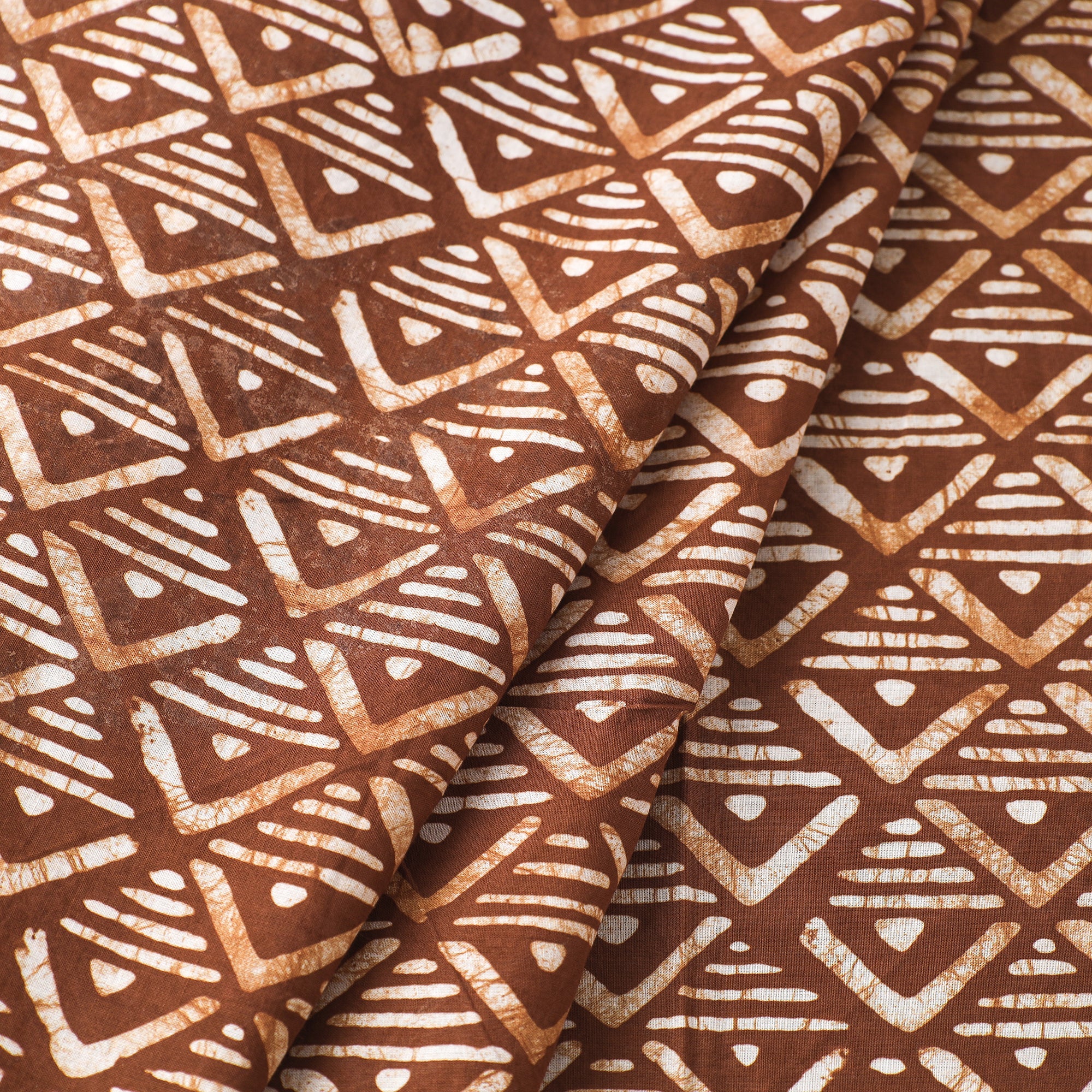 BATIK BY MD. SHARIFF Brown - Hand Printed Cotton Batik Fabric 87 - view 2