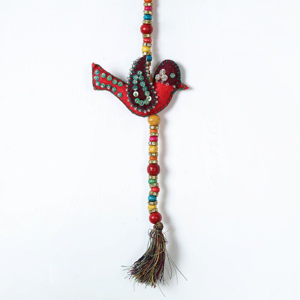WITH LOVE BY KANIKA Bird - Handmade Felt & Beadwork Wall Hanging - view 2