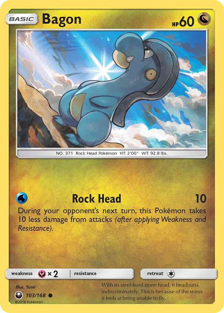Common sm7-103 reverse – Pokémon Bagon - 103/168 - Common [sm7-103] [Reverse Holo]