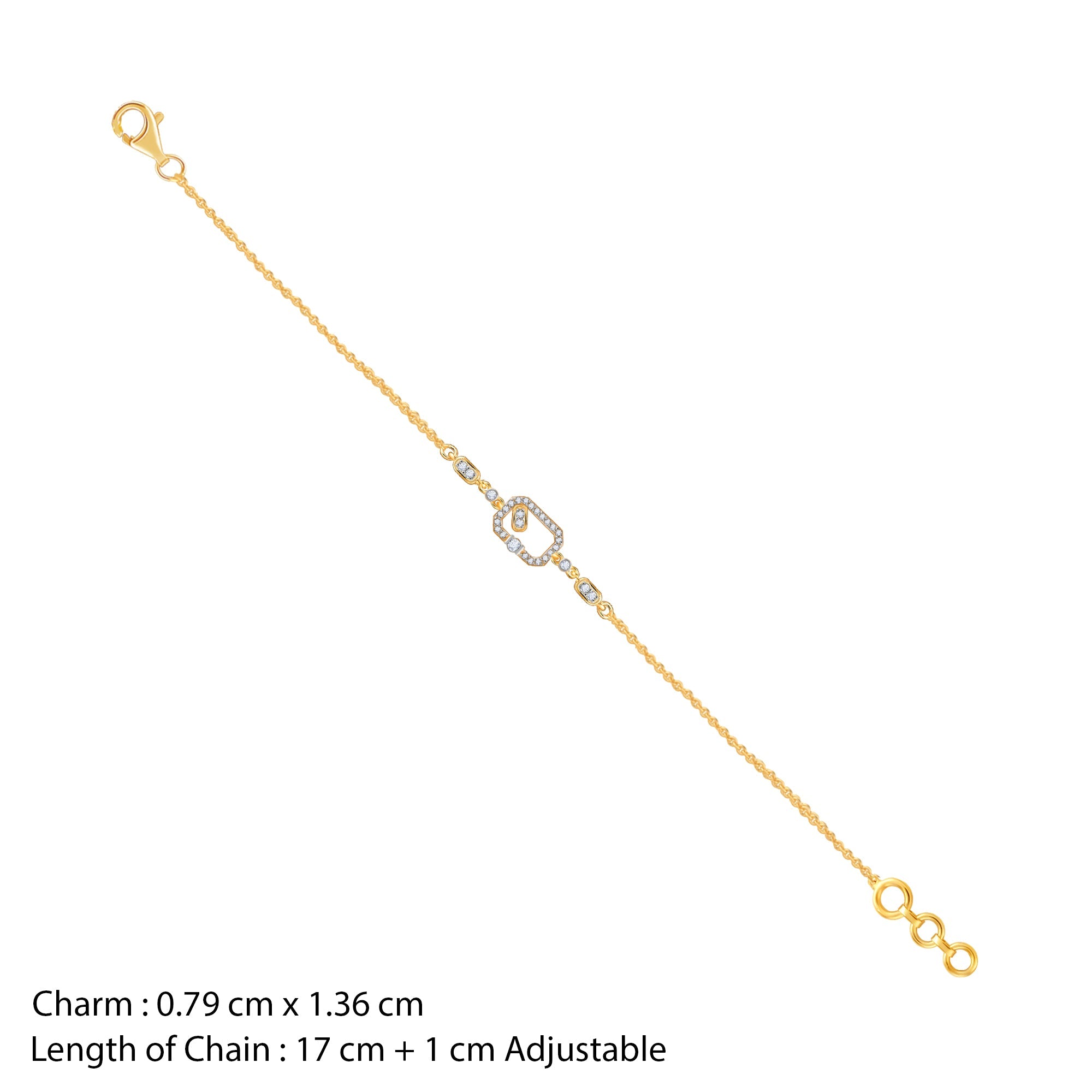 GIVA Jewellery Gold Phaos Diamond Bracelet - view 4