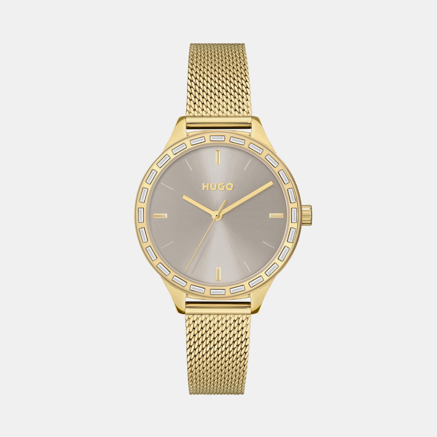 Boss Flash Women Quartz Grey Dial Analog Mesh Watch 1540116