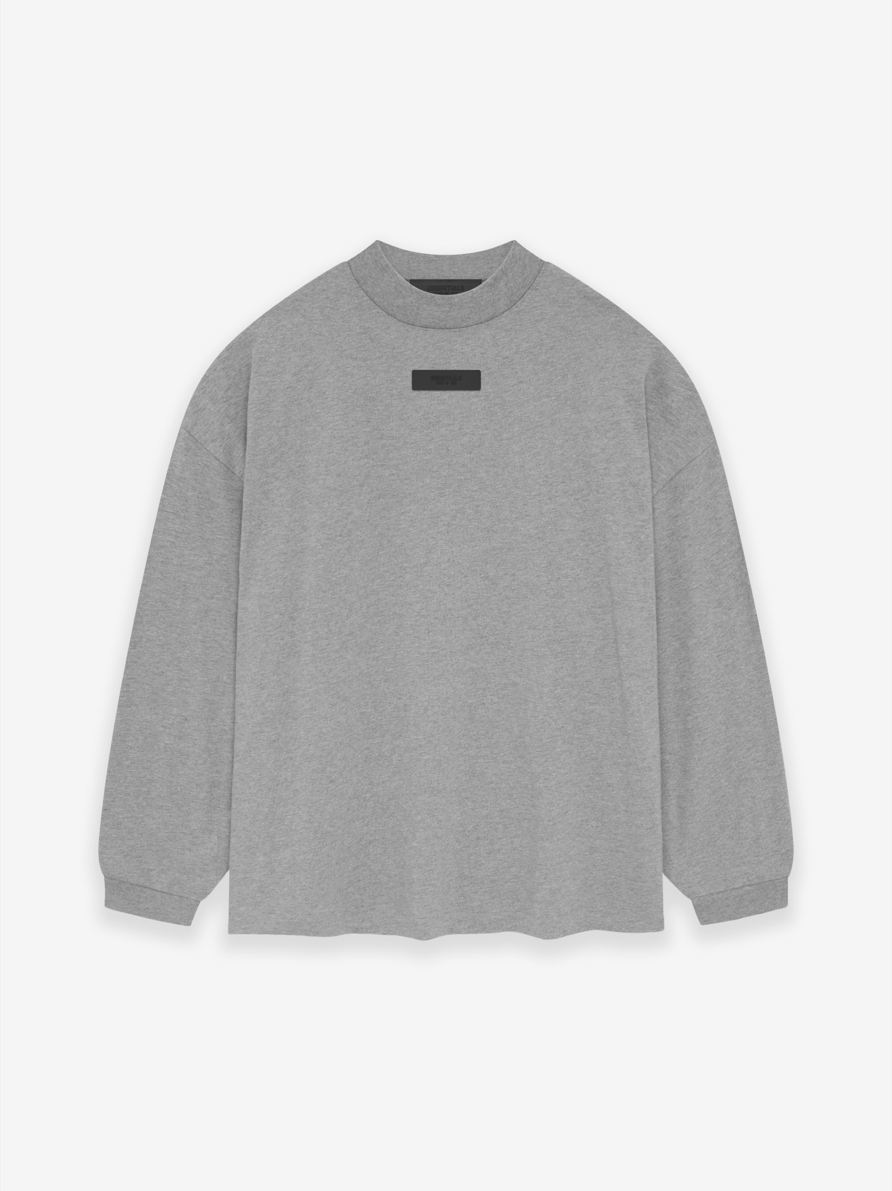ESSENTIALS LS Tee – Dark Heather Oatmeal