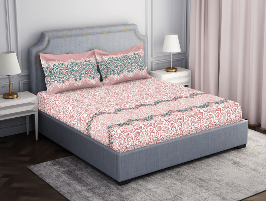 Spaces India Ornamenta Ornate 100% Cotton Double Bedsheet - Essentials by Spaces - view 2