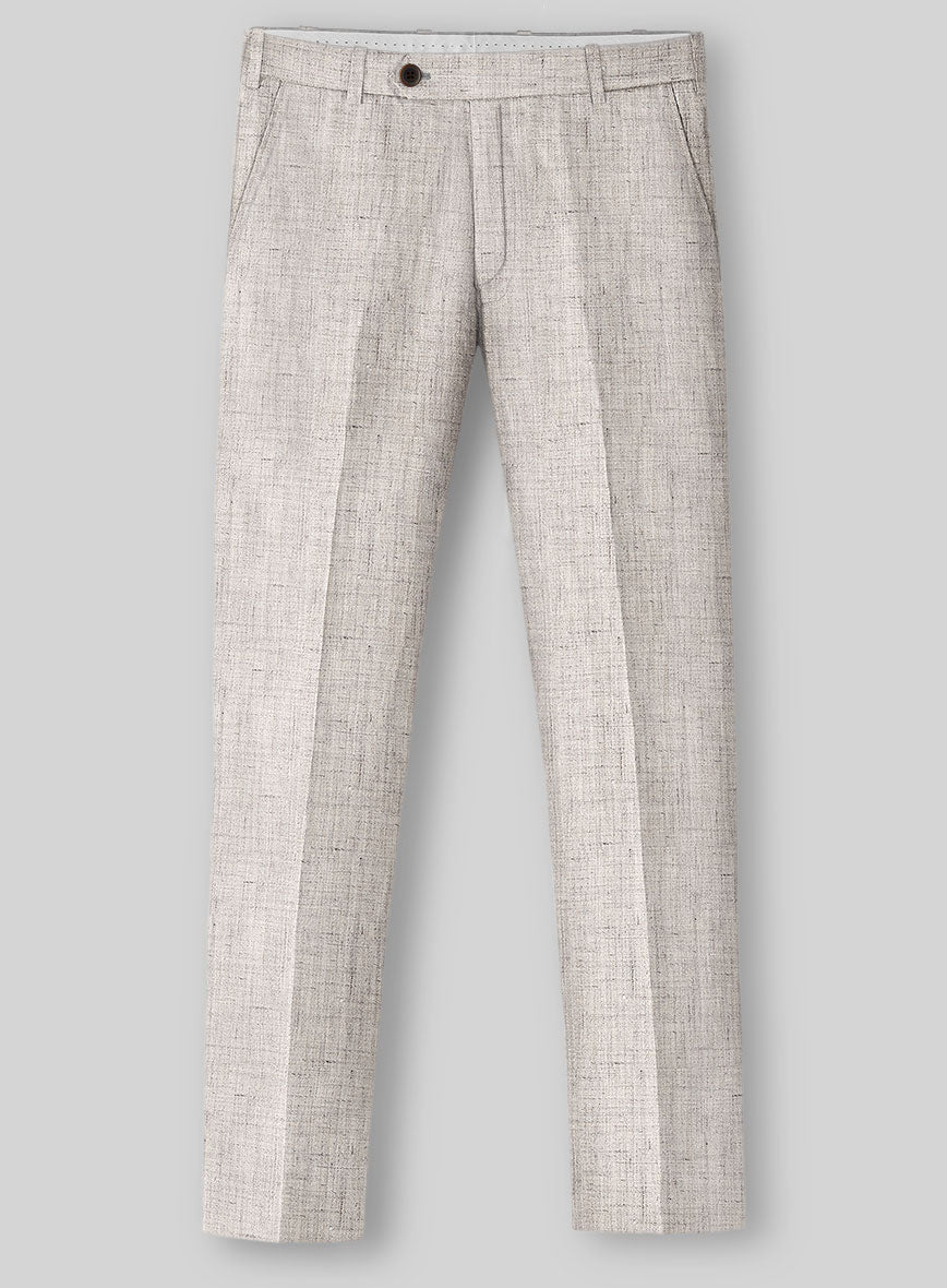 StudioSuits Solbiati Earthweave Brown Linen Pants