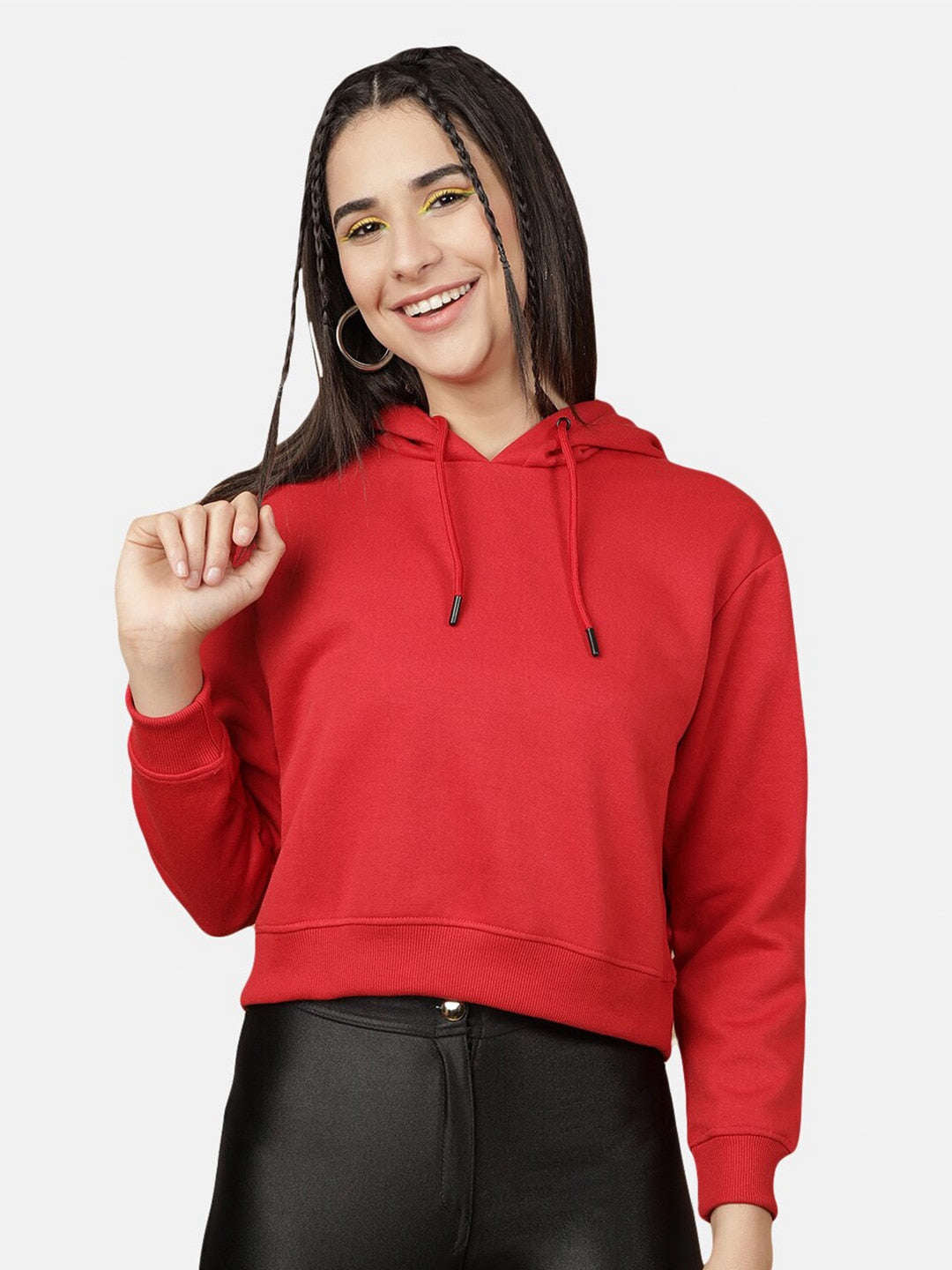 Freehand By The Indian Garage Co Women's Solid Regular Fit Sweatshirt