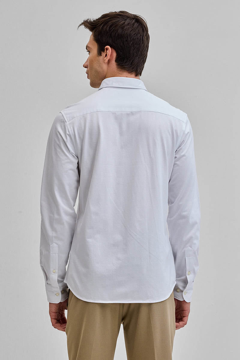 SNITCH White Solid Stretch Shirt - view 7