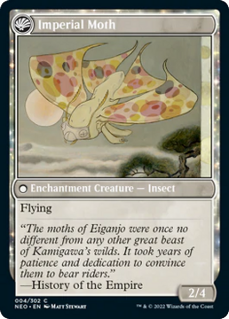 Magic Befriending the Moths // Imperial Moth [4] [Kamigawa: Neon Dynasty] [Non-Foil] - view 2