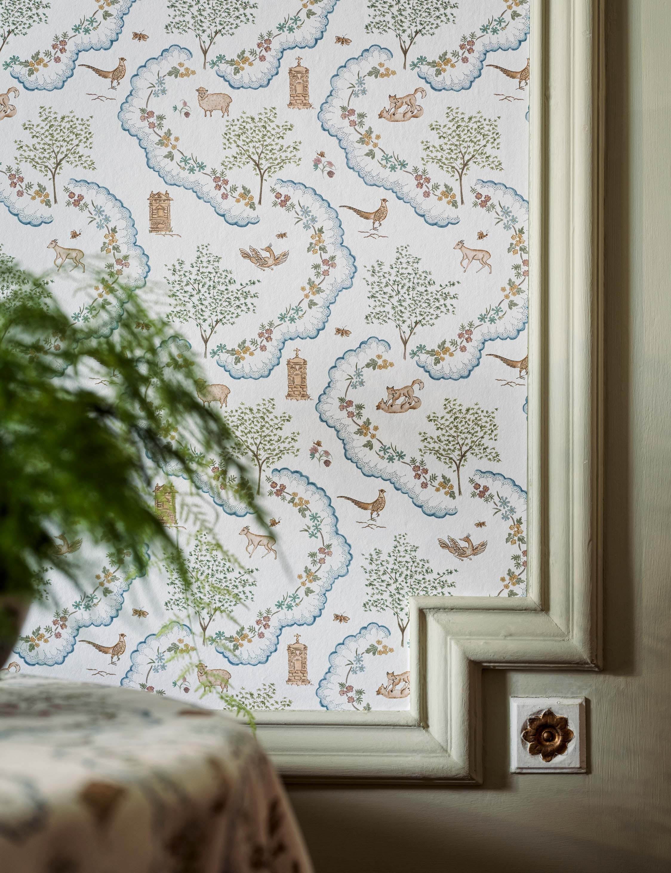 Lulu and Georgia Wildflower Meadow Wallpaper by Sanderson - view 4