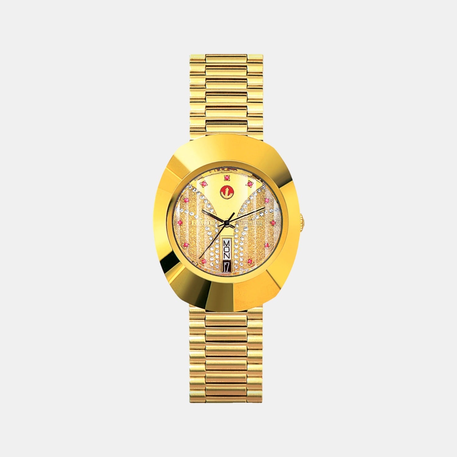 Rado Diastar Men Automatic Gold Dial Analog Stainless Steel Watch R12413033
