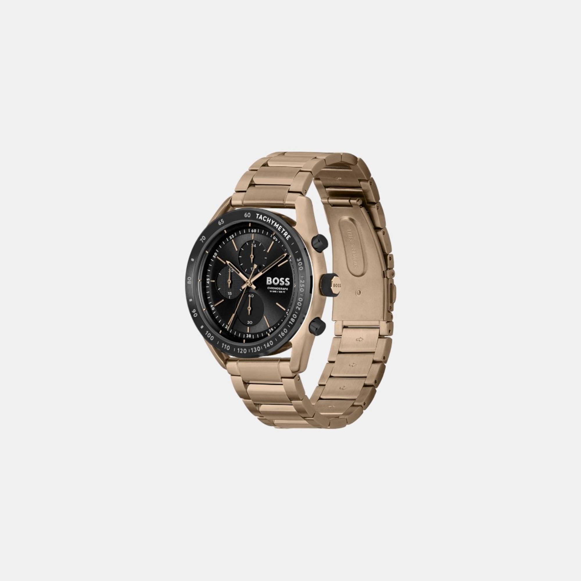 Boss Center Court Men Quartz Black Dial Chronograph Stainless Steel Watch 1514027 - view 2